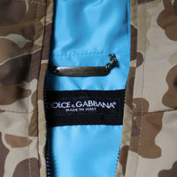 Dolce & Gabbana Brown Camouflage Hooded Pullover Jacket