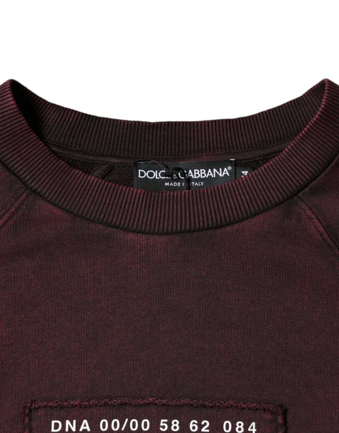 Dolce & Gabbana Maroon Logo Crew Neck Men Sweatshirt Sweater