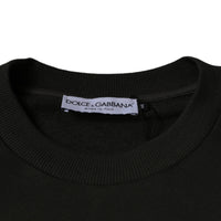 Dolce & Gabbana Army Green DG Crown Crew Neck Pullover Sweater