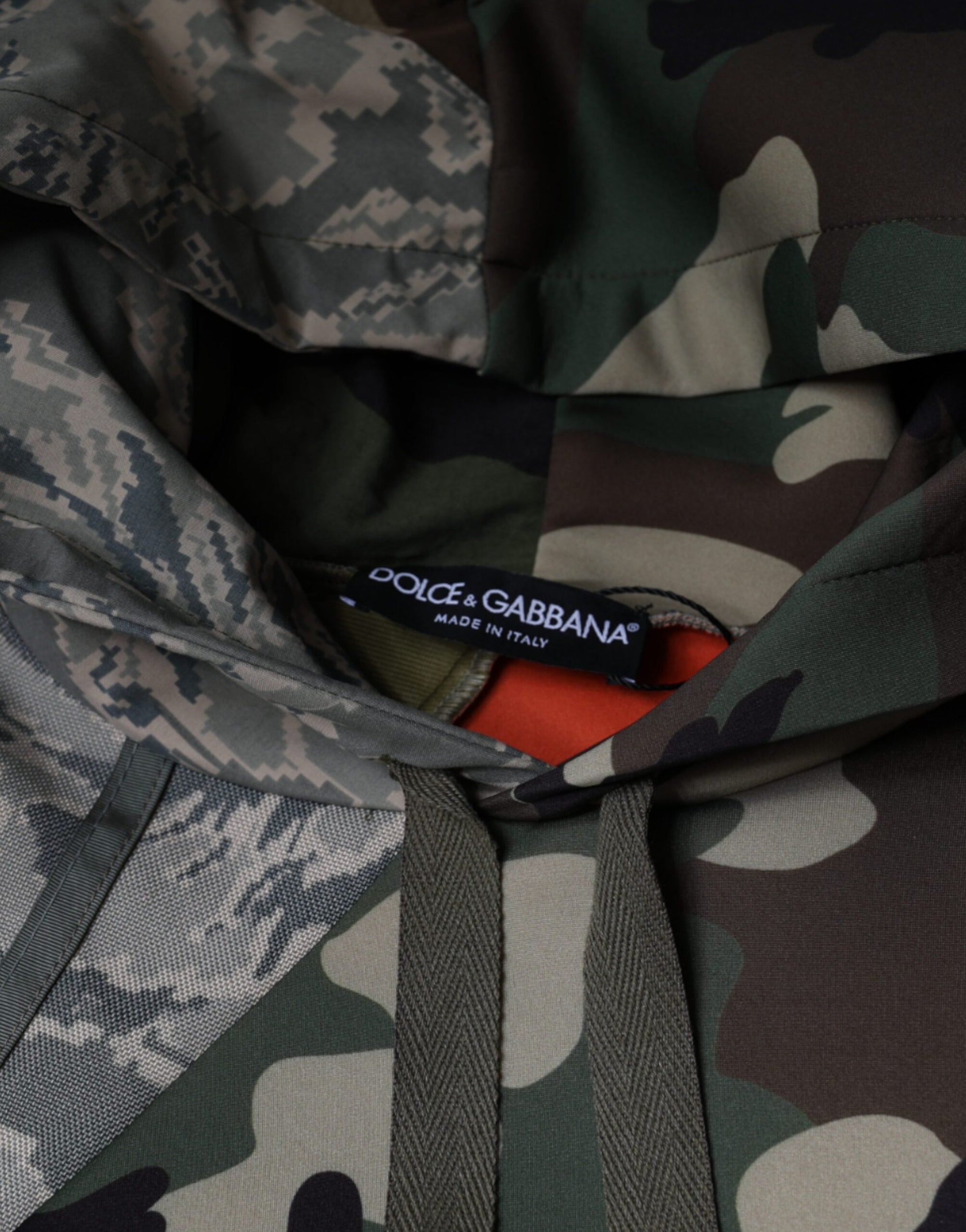Dolce &amp; Gabbana Multicolor Camouflage Hooded Sweatshirt Sweater