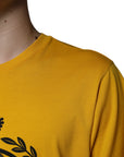 Dolce & Gabbana White Yellow Logo Print Short Sleeve T-shirt