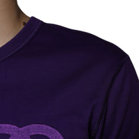 Dolce & Gabbana Purple DG Logo Cotton Crew Neck T-shirt