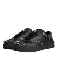 Dolce & Gabbana Black Studded Low Top Men Sneakers Shoes