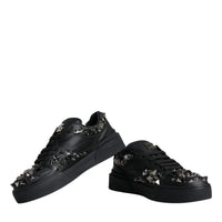 Dolce & Gabbana Black Studded Low Top Men Sneakers Shoes