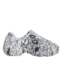 Dolce & Gabbana White Black Graffiti Daymaster Sneakers Shoes