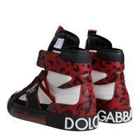 Dolce & Gabbana Multicolor Leather High Top Sneakers Shoes