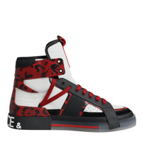 Dolce & Gabbana Multicolor Leather High Top Sneakers Shoes