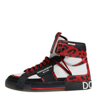 Dolce & Gabbana Multicolor Leather High Top Sneakers Shoes