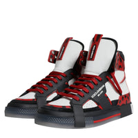 Dolce & Gabbana Multicolor Leather High Top Sneakers Shoes