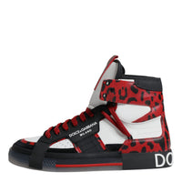 Dolce & Gabbana Multicolor Leather High Top Sneakers Shoes