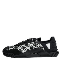 Dolce & Gabbana Black Logo Lace Up Low Top NS1 Sneakers Shoes