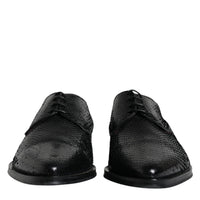 Dolce & Gabbana Black Leather Derby Formal Dress Shoes