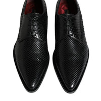 Dolce & Gabbana Black Leather Derby Formal Dress Shoes