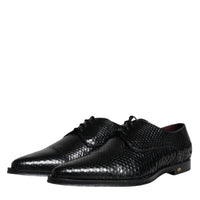 Dolce & Gabbana Black Leather Derby Formal Dress Shoes