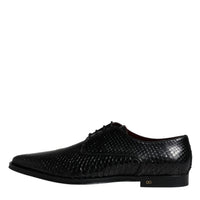 Dolce & Gabbana Black Leather Derby Formal Dress Shoes