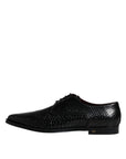 Dolce & Gabbana Black Leather Derby Formal Dress Shoes