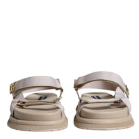 Dolce & Gabbana Beige Nappa Devotion Strap Men Sandals Shoes