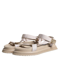 Dolce & Gabbana Beige Nappa Devotion Strap Men Sandals Shoes