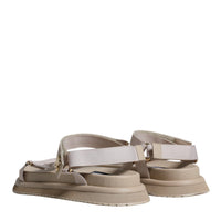 Dolce & Gabbana Beige Nappa Devotion Strap Men Sandals Shoes