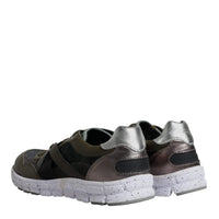 Dolce & Gabbana Multicolor Canvas Leather Low Top Sneaker Shoes