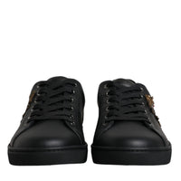 Dolce & Gabbana Black London Sacred Heart Men Sneakers Shoes