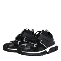 Dolce & Gabbana Black Mesh Sorrento Trekking Sneakers Shoes