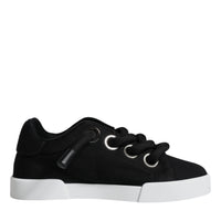 Dolce & Gabbana Black Portofino Low Top Sneakers Shoes