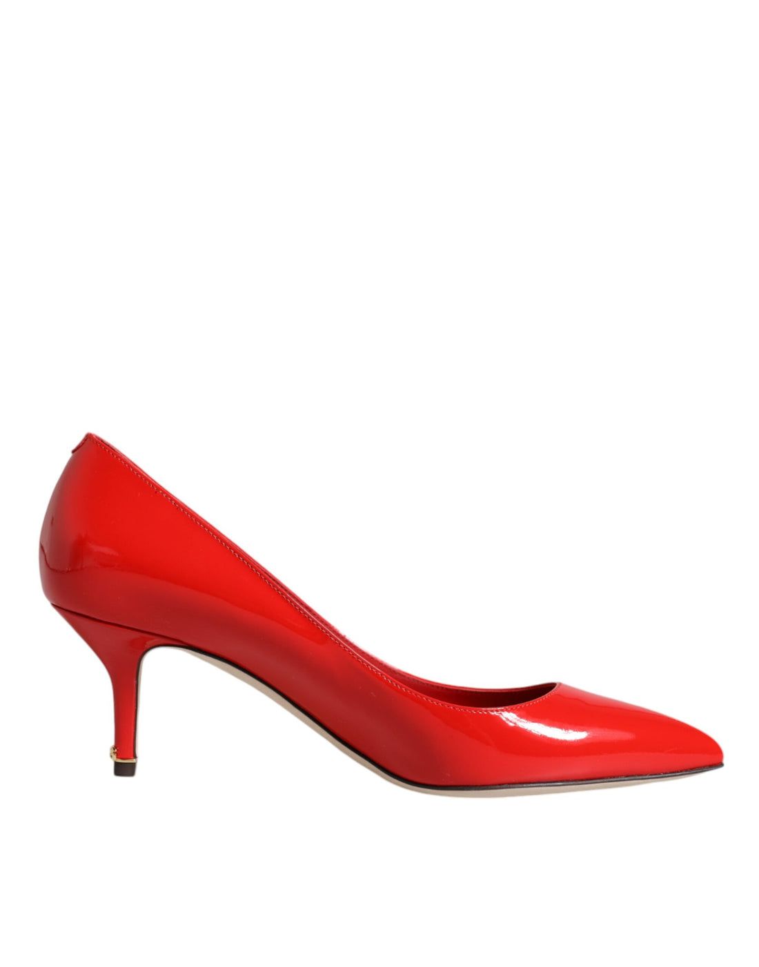 Dolce & Gabbana Red Patent Leather Kitten Heels Pumps Shoes