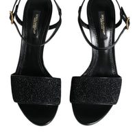 Dolce & Gabbana Black KEIRA Heels Ankle Strap Sandals Shoes