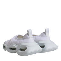 Dolce & Gabbana White Padded Fabric Low Top Sneakers Shoes