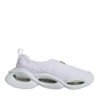 Dolce & Gabbana White Padded Fabric Low Top Sneakers Shoes