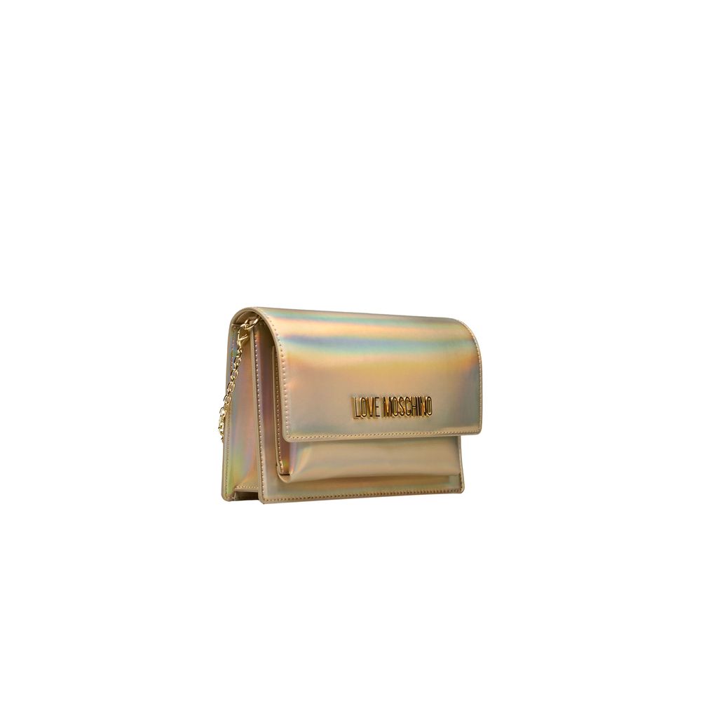 Love Moschino Gold Polyethylene Women Crossbody Bag