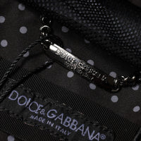 Dolce & Gabbana Black Bandana Hooded Full Zip Bomber Jacket