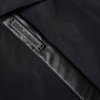 Dolce & Gabbana Black Hooded Full Zip Men Bomber Jacket