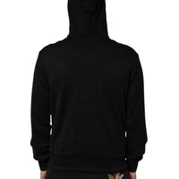 Dolce & Gabbana Black Cotton Full Zip Hooded Bomber Jacket