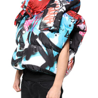 Dolce & Gabbana Multicolor Graffiti Hooded Windbreaker Jacket