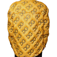 Dolce & Gabbana Yellow Logo Padded Buttoned Blouson Jacket