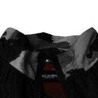 Dolce & Gabbana Black Nylon Full Zip Men Bomber Jacket