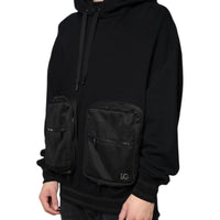 Dolce & Gabbana Black Hooded Pullover Men Sweatshirt Sweater