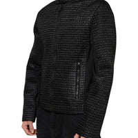 Dolce & Gabbana Black Cotton Full Zip Men Bomber Jacket