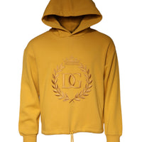 Dolce & Gabbana Mustard DG Hooded Men Sweatshirt Sweater