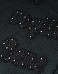 Dolce & Gabbana Gray Embellished Crew Neck Pullover Sweater