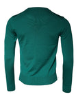Dolce & Gabbana Green Wool Knit Crew Neck Pullover Sweater
