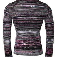 Dolce & Gabbana Multicolor Stripes Crew Neck Pullover Sweater