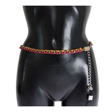 Dolce & Gabbana Elegant Multicolor Crystal-Embellished Belt