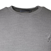 Dolce & Gabbana Light Gray Wool Crew Neck Pullover Sweater