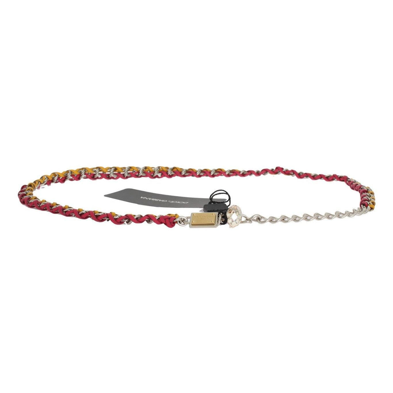 Dolce &amp; Gabbana Elegant Multicolor Crystal-Embellished Belt