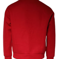 Dolce & Gabbana Maroon DG Logo Cotton Men Sweatshirt Sweater