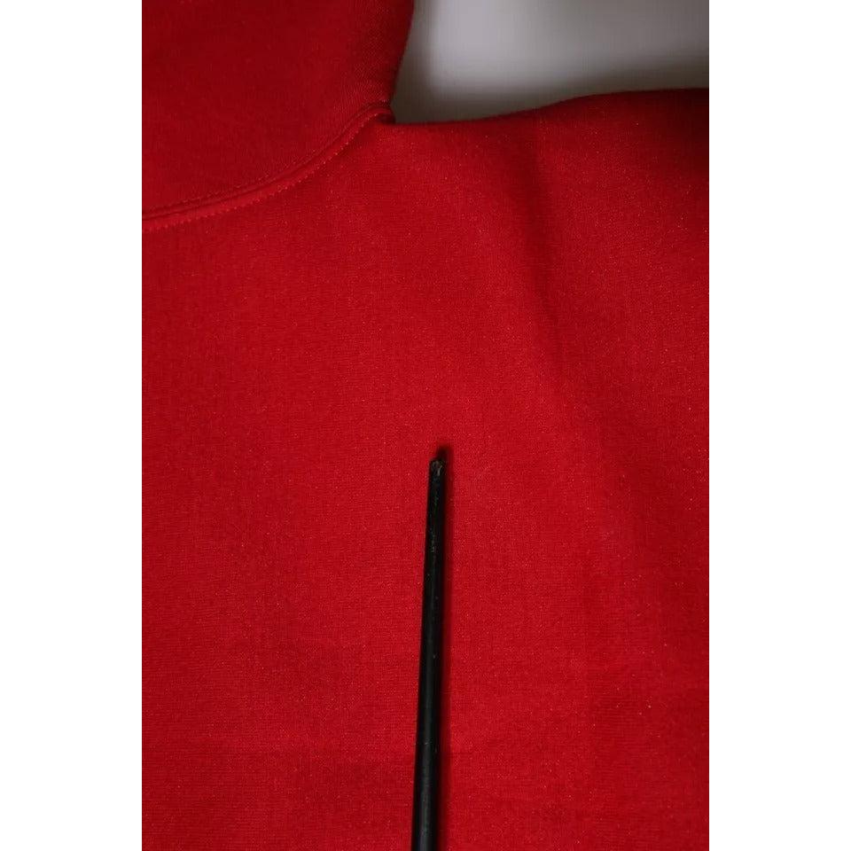 Dolce &amp; Gabbana Maroon DG Logo Cotton Men Sweatshirt Sweater