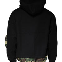 Dolce & Gabbana Black Pocket CottonHooded Sweatshirt Sweater